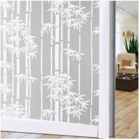 ราคา Sticker สติ๊กเกอร์ติตกระจก PVC มีกาวในตัว ขนาด 45 ซม.ยาว 2 เมตร #ลายต้นไผ่ขาว (7214890372)