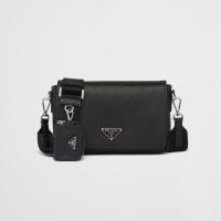 ราคา ปราด้า Prada Saffiano Leather Shoulder Bagกระเป๋าสะพายข้างผู้ชาย 2VD059 (29327922225)