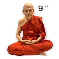 ราคา (หน้าตัก 9นิ้ว สูง25ซม.)หลวงพ่อเงิน วัดบางคลาน งานไฟเบอร์หุ่นขี้ผึ้งห่มจีวรเสมือนจริง ท่านเป็นพระเกจิอาจารย์เมืองจระเข้ผ (16073712016)