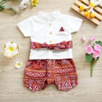 ราคา พร้อมส่งบอดี้สูท ลายไทย ชุดไทย เด็กผู้ชาย ใส่ทำบุญ สงกรานต์ ปีใหม่ ใส่ออกงาน (24570644027)