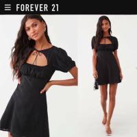 ราคา Forever21 mini dress ชุดเดรสสั้น เดรสแขนตุ๊กตา สีดำ/แดง S/M/L (6015195539)
