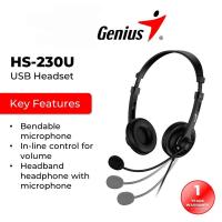 ราคา GENIUS (HS-230U) USB Headset หูฟังพร้อมไมโครโฟน มีสาย ของแท้ ประกันศูนย์ 1ปี (27737736016)