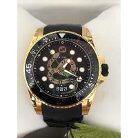 ราคา GUCCI DRIVE 45mm Gold Snake Black Dial Rubber Band Swiss Watch YA136219 (25242373086)