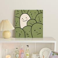 ราคา (พร้อมกรอบ) ภาพวาดผ้าใบสไตล์ครีมน่ารักการ์ตูนตลกรูปหน้ายิ้มพิมพ์ภาพ (29232006832)