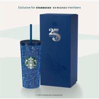 ราคา พร้อมส่ง‼️แก้ว Starbucks 25th Anniversary Blue Bling Cold Cup (16oz.) (18794555297)