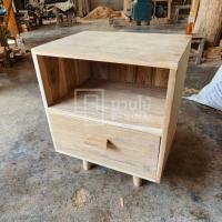 ราคา ตู้หัวเตียงไม้สัก 1 ลิ้นชัก มือจับไม้ มี 2 ขนาด (29680001162)