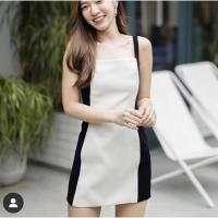 ราคา เดรสงานป้าย เดรสสีขาว สีดำ (19951498087)