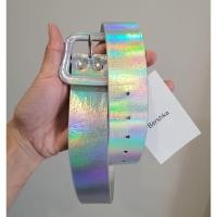 ราคา เข็มขัด Bershka แท้ สีเงินสะท้อนแสงเล็กๆ สวยมาก (5054687782)