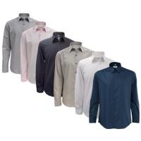 ราคา Guy Laroche เสื้อเชิ้ตแขนยาว คอปก สีพื้น ปักโลโก้ (BAB6254P5) ทรง Slim Fit มีให้เลือก 6 สี (22050836245)