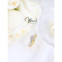 ราคา Love 's Embrace Ring แหวนทองแท้9K (ทองแท้37.5%) ฝังเพชรกุหลาบ (26986418820)