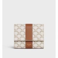 ราคา Celine Small Trifold Wallet White/Tan (18446390363)