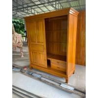 ราคา ตู้เสื้อผ้าบานเลื่อนไม้สักทอง((ส่งฟรียกเว้นภาคใต้มีค่าจัดส่ง))) (42112540140)