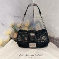 ราคา Dior Miss Dior New Lock Ruffle Trim Shoulder Bag in Black Lambskin | Year 2009 แท้100% (18255371686)