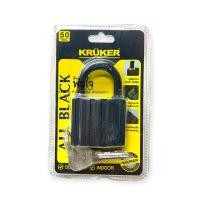 ราคา กุญแจ กุญแจออลแบล็ค 50 มม. เสริมยาง กันน้ำ กันฝุ่น KRUKER #KK9399 (25087353555)
