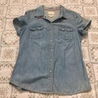 ราคา เสื้อยีนส์แขนสั้น Esprit แท้ % อก 38” มือสอง สภาพดี เก่าเก็บ (7236301274)