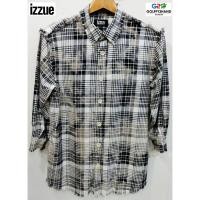 ราคา izzue แท้ เสื้อเชิ๊ตลายสก๊อตแขน 3 ส่วน (2164873294)