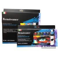 ราคา สีน้ำ เรนาซองส์ Renaissance Water colour Set 12 ml. มี 12 สี และ 24 สี (17398777461)