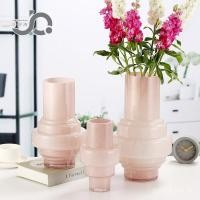 ราคา โต๊ะรับประทานอาหารพร้อมแจกันดอกไม้สีชมพูครีมแบบเฟอร์นิเจอร์แก้ว สไตล์อเมริกันโบราณ (28392370740)