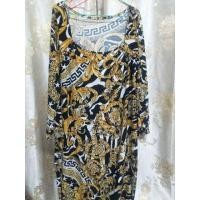 ราคา เดรสลายVersaceผ้าเด้ง/ผ้าลื่นๆนุ่มใส่สบายOversize (3245373322)