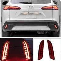 ราคา ฝาเลนส์แดง1คู่ไฟLEDทับทิมกันชนท้าย3จังหวะสำหรับToyota Corolla Cross (28008257382)
