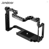 ราคา A2ho) Andoer กล้องกรงอลูมิเนียม 1/4 นิ้วและ 3/8 นิ้วสกรูหลุม Dual Cold Shoe Mount ใช้งานร่วมกับ Canon 5DS 5DR 5D Mark IV/III/II (27770198765)