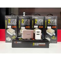 ราคา SALE!! อะแดปเตอร์ชาร์จ Adapter Commy AD206 2USB Charger 2.4A หัวชาร์จ (สี Rose Gold) (24532721747)