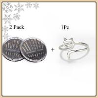 ราคา 1เซ็ต1แมวต่างหูปรับทองและเงินเปิด2แพ็คของทองหางเข็มถักเครื่องมือมือเย็บหลุมขนาดใหญ่รอบเข็มกล่อง (42158959736)