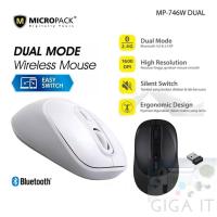 ราคา MicroPack MP-746W เมาส์ไร้เสียงรบกวน Dual Wireless Bluetooth + Wireless 2.4GHz ประกัน 1 ปี (27151820876)