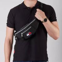 ราคา Tommy Jeans Heritage Hip Sack -Black/Gray กระเป๋าคาดอก คาดเอวทอมมี่ สีดำ ซิปเงิน ไม่เข้าไทย ป้าย AUS (12179308166)