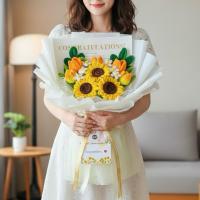 ราคา ช่อดอกไม้ลวดกำมะหยี่ ช่อดอกไม้กำมะหยี่ทานตะวันของขวัญวาเลนไทน์ ดอกไม้ปัจฉิม ของขวัญ วันพิเศษ (24863226676)