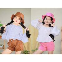 ราคา งานเซท 3 ชิ้นเสื้อแขนยาว + กางเกงขาสั้น พร้อมหมวกเข้าเซท (22206377210)