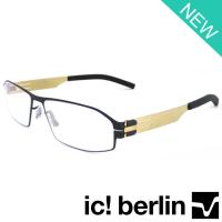 ราคา Ic Berlin แว่นตารุ่น 002 C-4 สีดำขาทอง Arne กรอบเต็ม ขาข้อต่อ วัสดุ สแตนเลส สตีล Eyeglass ทางร้านเรามีบริการรับตัดเลนส์ (2208297383)