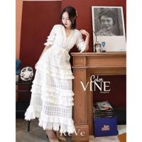 ราคา งานป้าย เดาสยาวลูกไม้สีเทาอมฟ้า ป้ายวันวัน M (1527356524)