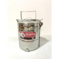 ราคา Zebra ปิ่นโต 2 ชั้นพร้อมชั้นแบ่ง สแตนเลส ตราหัวม้าลาย ขนาด 12/2 ซม. (8013800927)