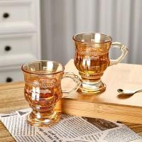 ราคา แก้วคาเฟ่ แก้วน้ำผลไม้ ทนความร้อน สีโปร่งใส สไตล์วินเทจ แก้วเหล้าสวย ทนทาน ชา น้ำผลไม้ แก้ววิสกี้ ก้วเหล้า (42111456733)