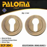 ราคา PALOMA ECP 304 แหวนกุญแจ Escucheon ทรงกลม เคลือบทองเหลืองโบราณ (40272527376)