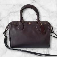 ราคา Coach กระเป๋าทรงหมอนสีน้ำตาลแดง (42257458947)