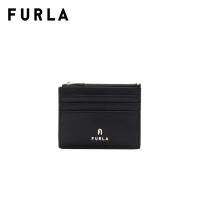 ราคา FURLA กระเป๋าสตางค์ผู้หญิง รุ่น FURLA CAMELIA S ZIPPED CARD CASE สี NERO (27317972797)