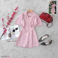 ราคา hbstation.shop เสื้อผ้าผู้หญิง จั้มสูทสั้น สีชมพู พร้อมส่ง (6209801714)