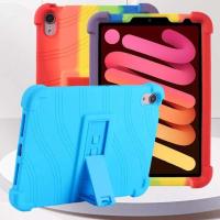 ราคา เคสกันกระแทกซิลิโคนอ่อนนุ่มสําหรับ 2024 iPad Mini A17 Pro cover iPadMini A17Pro A2993 A2995 A2996 8.3 นิ้วฝาครอบป้องกันการตก iPadMini7 drop ทนปลอกขาตั้งผู้ถือ case (27515775382)