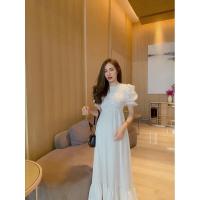 ราคา จญ4180 เดรสยาว แต่งระบายอกอก ช่วงคอปลายแขนแต่งลูกไม้ สามารถใส่ได้2แบบ เป็นคอกลมหรือคอวีก็ได้ค่ะ ชายแต่งระบายใส่สบายค่ะ (8715578815)