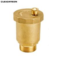ราคา CLEIGHTEEN Release Vent Valve, Gold 1/2"G Float Valve Kit, Automatic Brass Vertical Air Vent Valve Water Heater (26591292357)