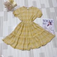 ราคา เดรสบานลายตารางสีเหลือง(ล้างสต๊อก) (43008818689)