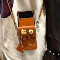 ราคา เคสโทรศัพท์การ์ตูนกระต่ายสำหรับ Samsung Galaxy Z Flip 6 หน้าจอพับได้ SAMSUNG Z Flip 5/4/3 เคสโทรศัพท์พร้อมสายคล้อง (43353463065)