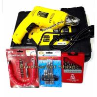 ราคา สว่านไฟฟ้าไร้สาย STANLEY สว่านไฟฟ้า550wรุ่นSTDR5510+ข้อต่ออ่อน10ชิ้น+COBRAดอกสว่าน +Benz SCREWDRI สว่านแบต สว่านไฟฟ้า (5843659352)