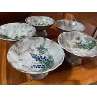 ราคา (ทั้งเซต 900) ชุดพานกระเบื้องขนาดเล็ก งานเพ๊นท์ น่ารักมากค่ะ เซต 5 ชิ้น ไม่ซ้ำลาย (22646381127)