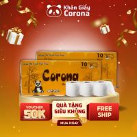 ราคา [ 10 ม้วน / LOT ] COMBO 4 LOTS OF CORONA PANDA TOILET PAPER ROLLS CORELESS คุณภาพสูง SMOOTH SUPER THICK 3 ชั้น (42713525537)