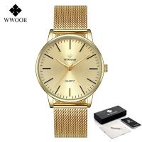 ราคา Wwoor นาฬิกาข้อมือควอตซ์แฟชั่น สีทอง หรูหรา เรียบง่าย สําหรับผู้ชาย -8832 (17693492419)