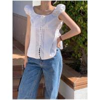 ราคา เสื้อแขนสั้นสไตล์เกาหลี , เสื้อแขนตุ๊กตา , เสื้อลูกไม้สีขาว (41003582452)