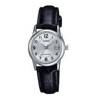 ราคา Casio standard นาฬิกาข้อมือสุภาพสตรี สีเงิน สายหนัง รุ่น LTP-V002L-7BUDF (7106633152)